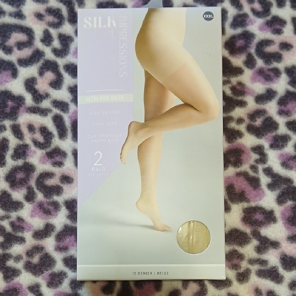 Silk Impressions XXXL Ultra Fine Sheer Hosiery Beige